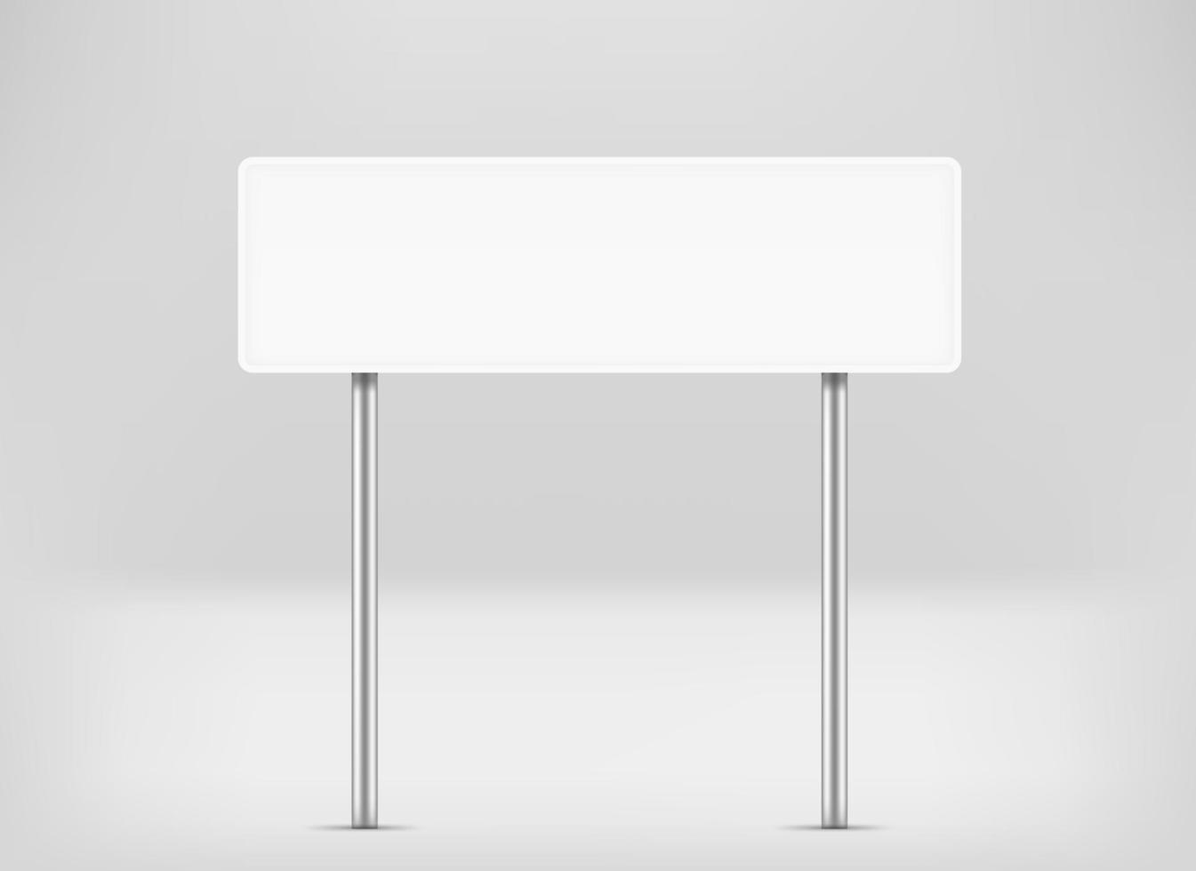 Different white blank board vector mockup
