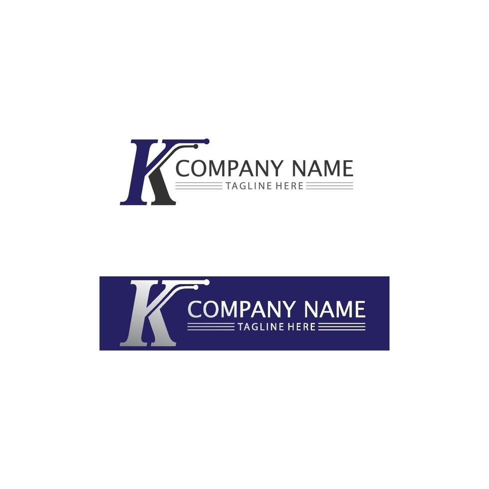 K logo design K letter font  Business logo  design initial company vector