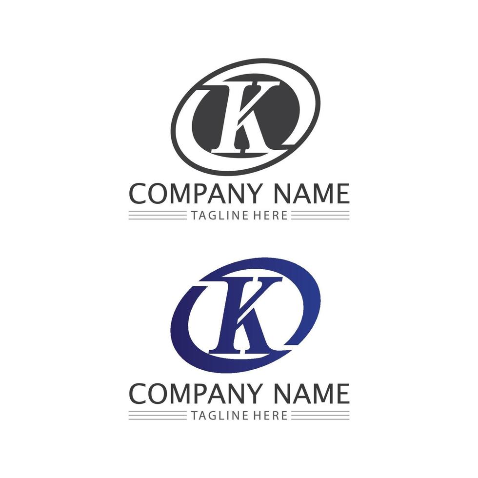 K logo design K letter font  Business logo  design initial company vector
