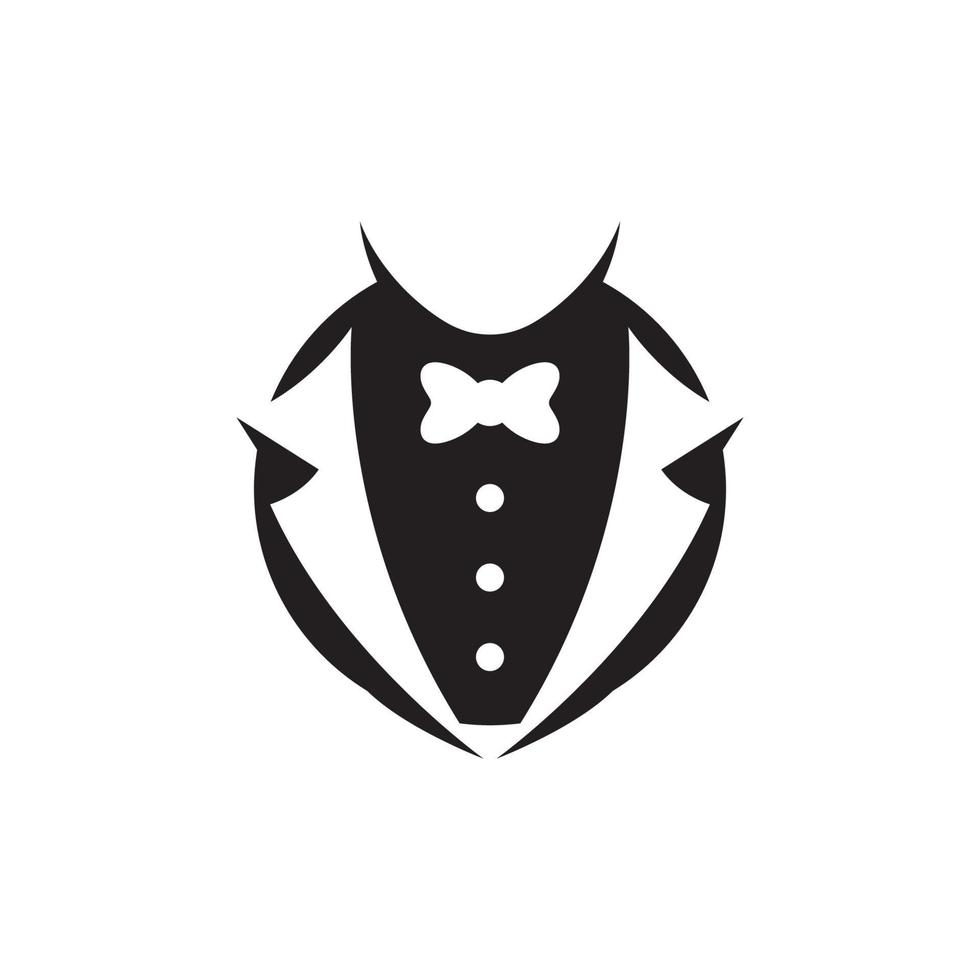 Tuxedo man logo and symbols template vector