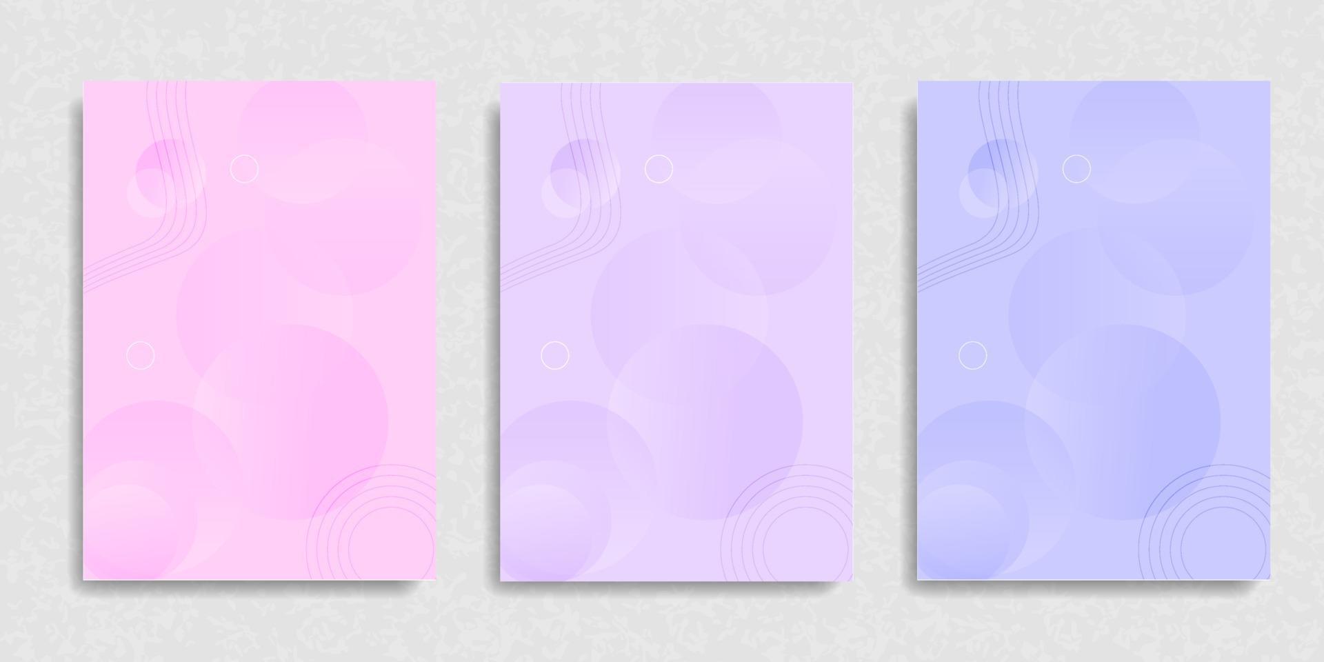 Pink, purple and blue gradient soft abstract background. Light bubbles vector