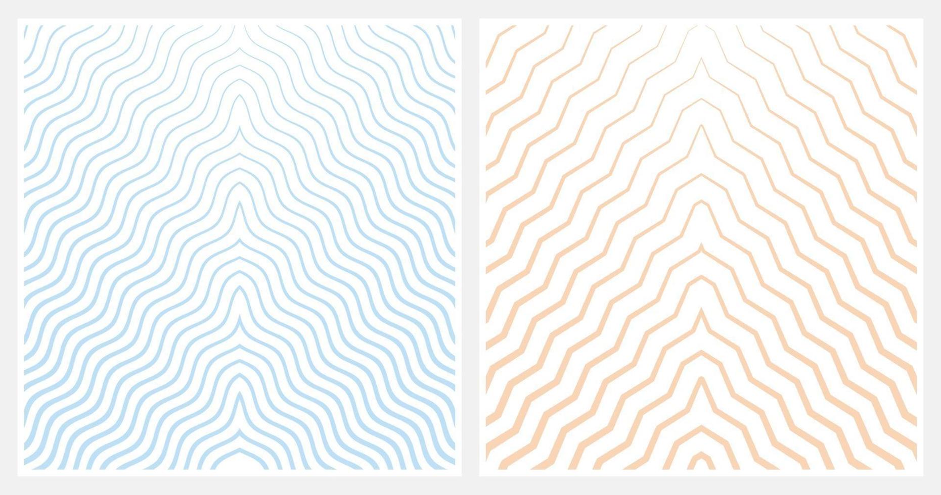Subtle minimalist curvy flowing lines pattern banners set Free Vector