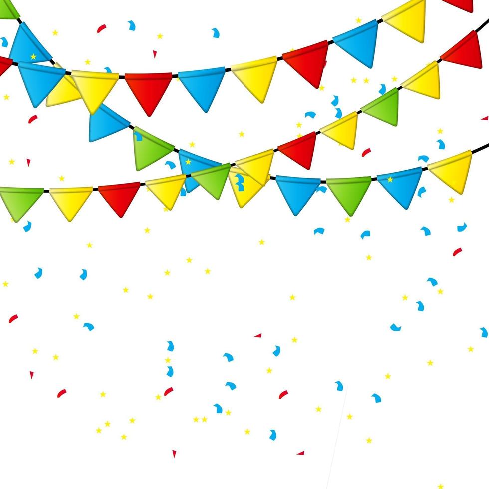 Party Flag Background Vector Illustration. EPS 10