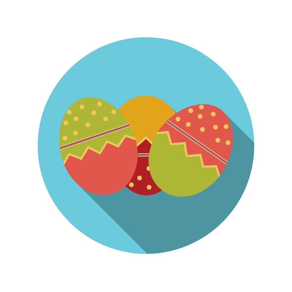 Flat Design Concept of Easter Eggs vector