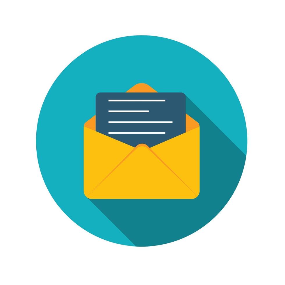 Flat Design Concept Email Send Icon vector