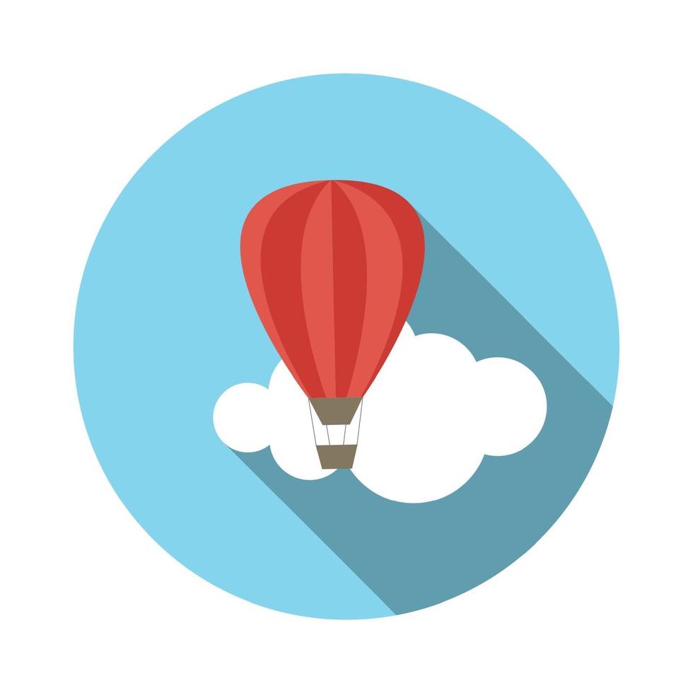 Flat Design Concept Balloon Vector Illustration With Long Shadow.