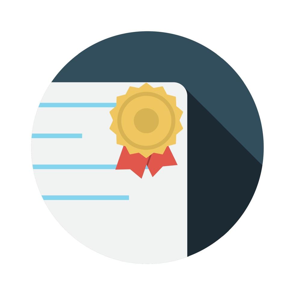 Flat Design Concept Vector Quality Sign Illustration With Long Shadow.