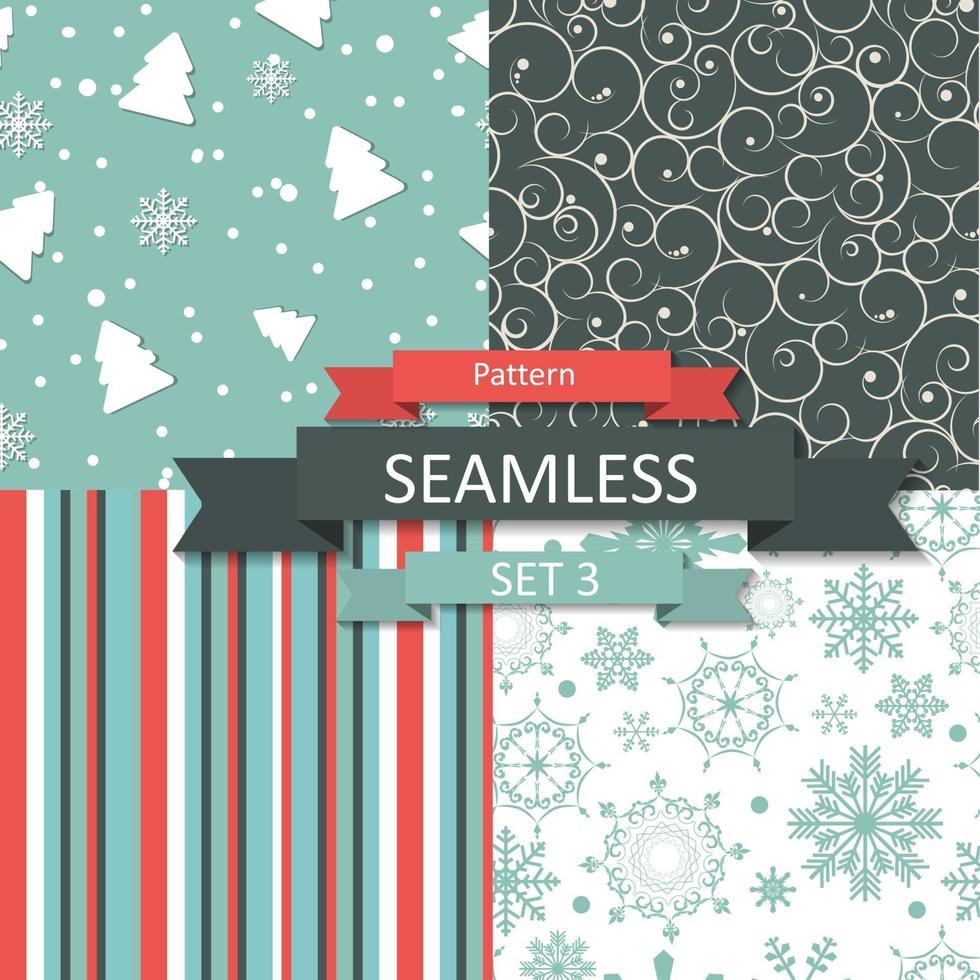 Abstract Beauty Christmas and New Year Seamless Pattern Background. vector