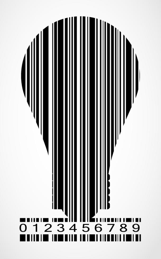 Barcode Lamp Image Vector Illustration