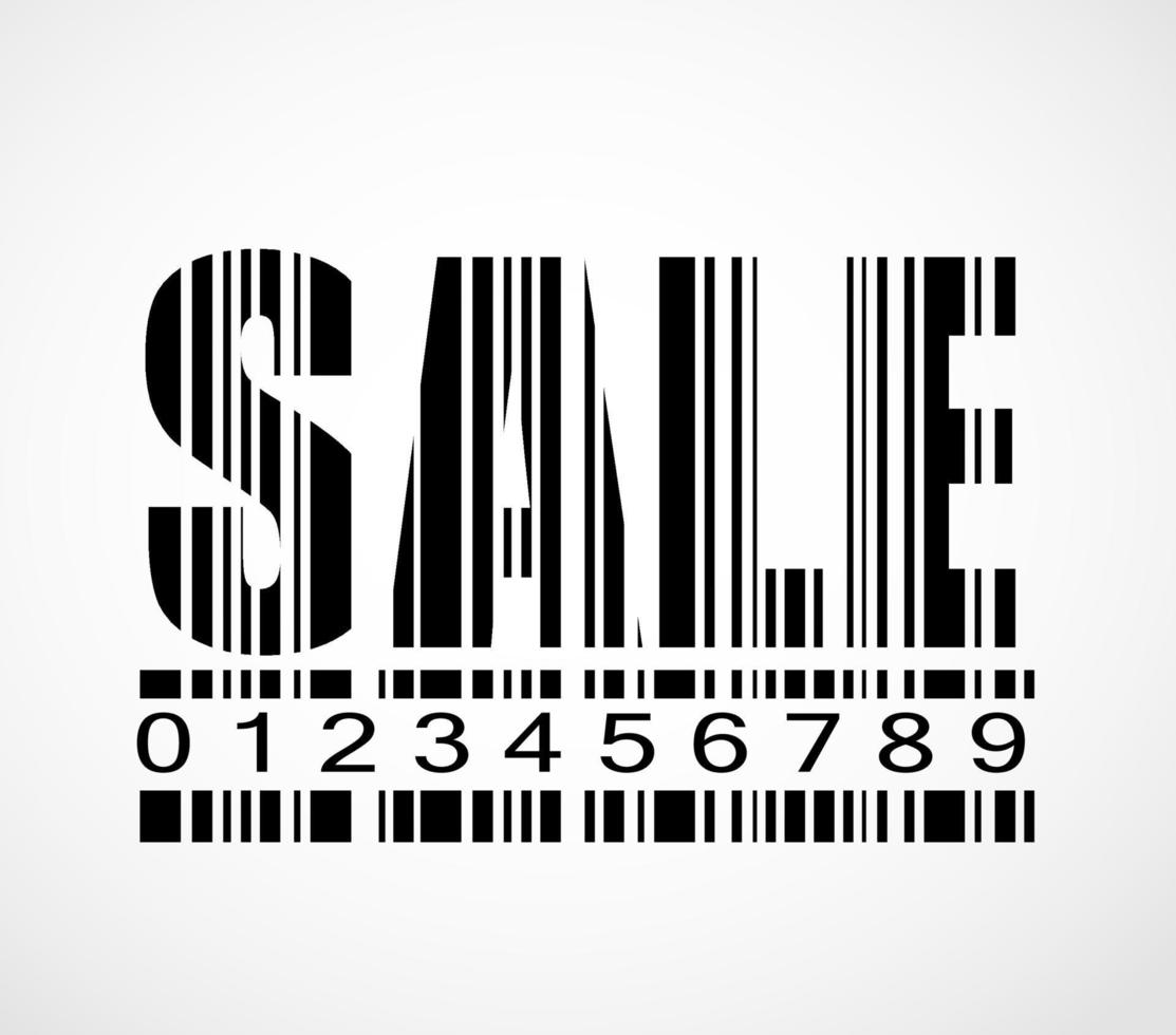 Barcode Sale Sign  Image Vector Illustration