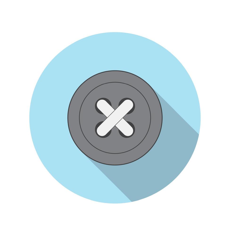 Ilustración de vector de icono de botón de concepto de diseño plano con sombra.