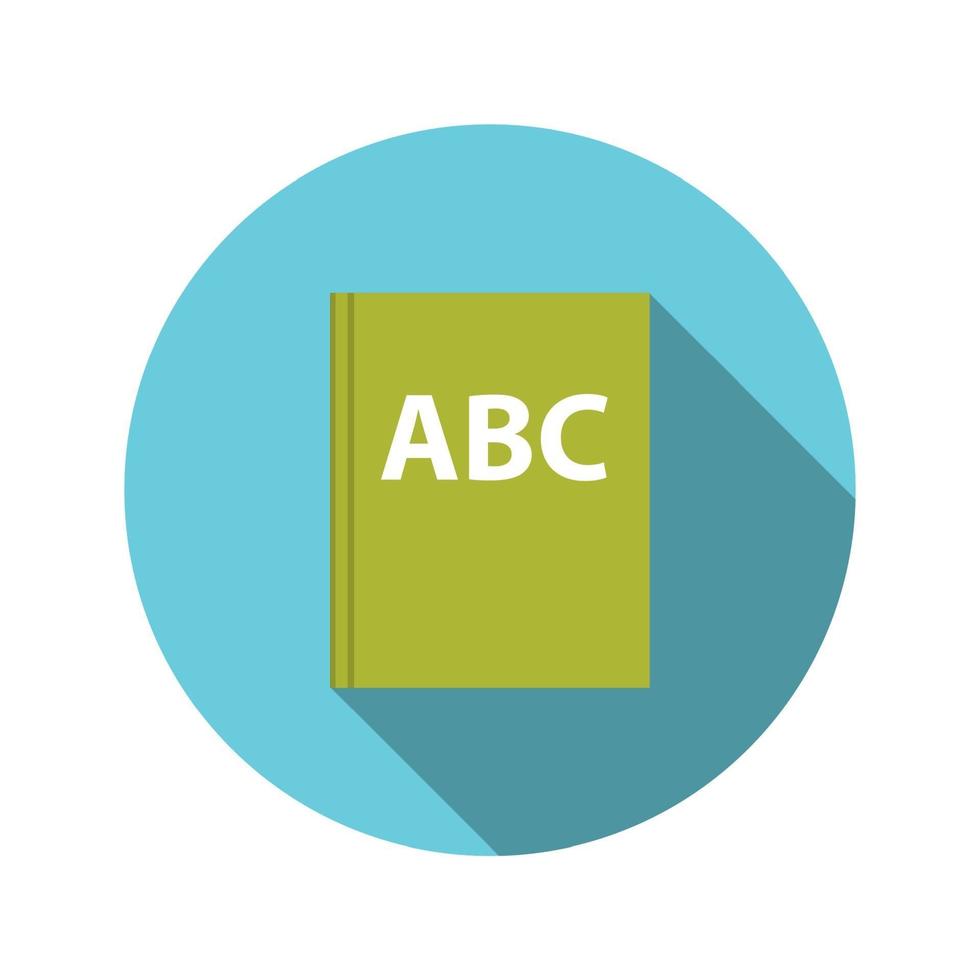 Flat Design Concept Books Vector Illustration With Long Shadow.