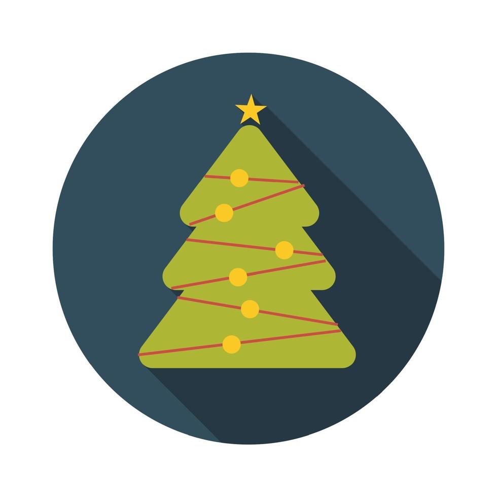 Flat Design Concept Christmas Tree vector