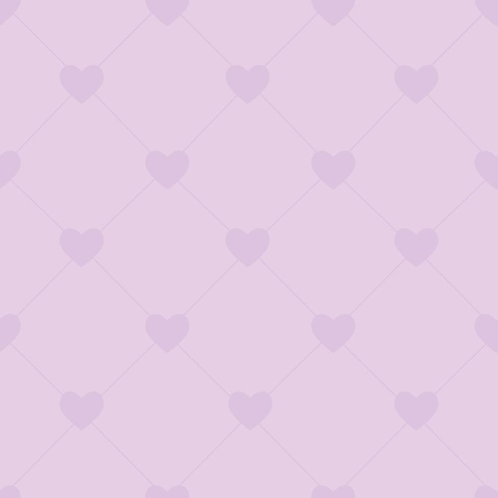 Valentines Day Seamless Hearts Pattern Vector Illustration