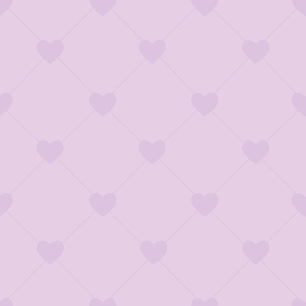 Valentines Day Seamless Hearts Pattern Vector Illustration