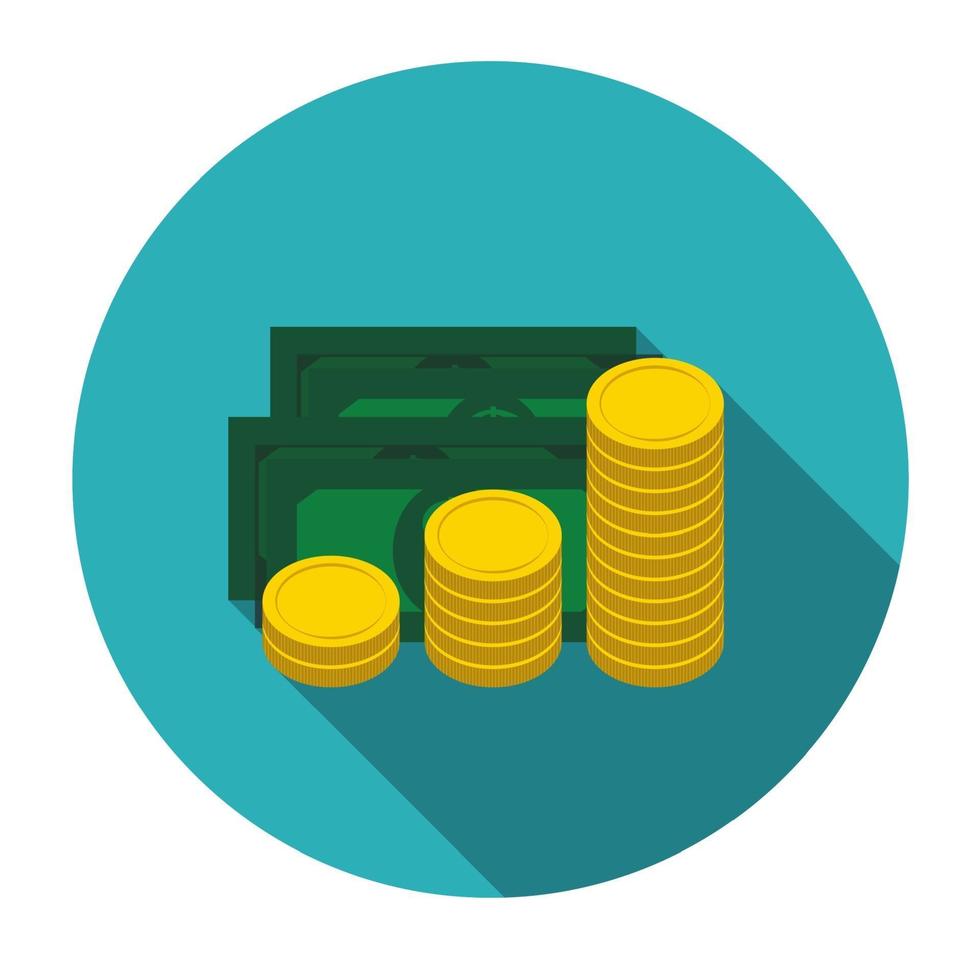 Money Flat Design Concept Vector  Illustration