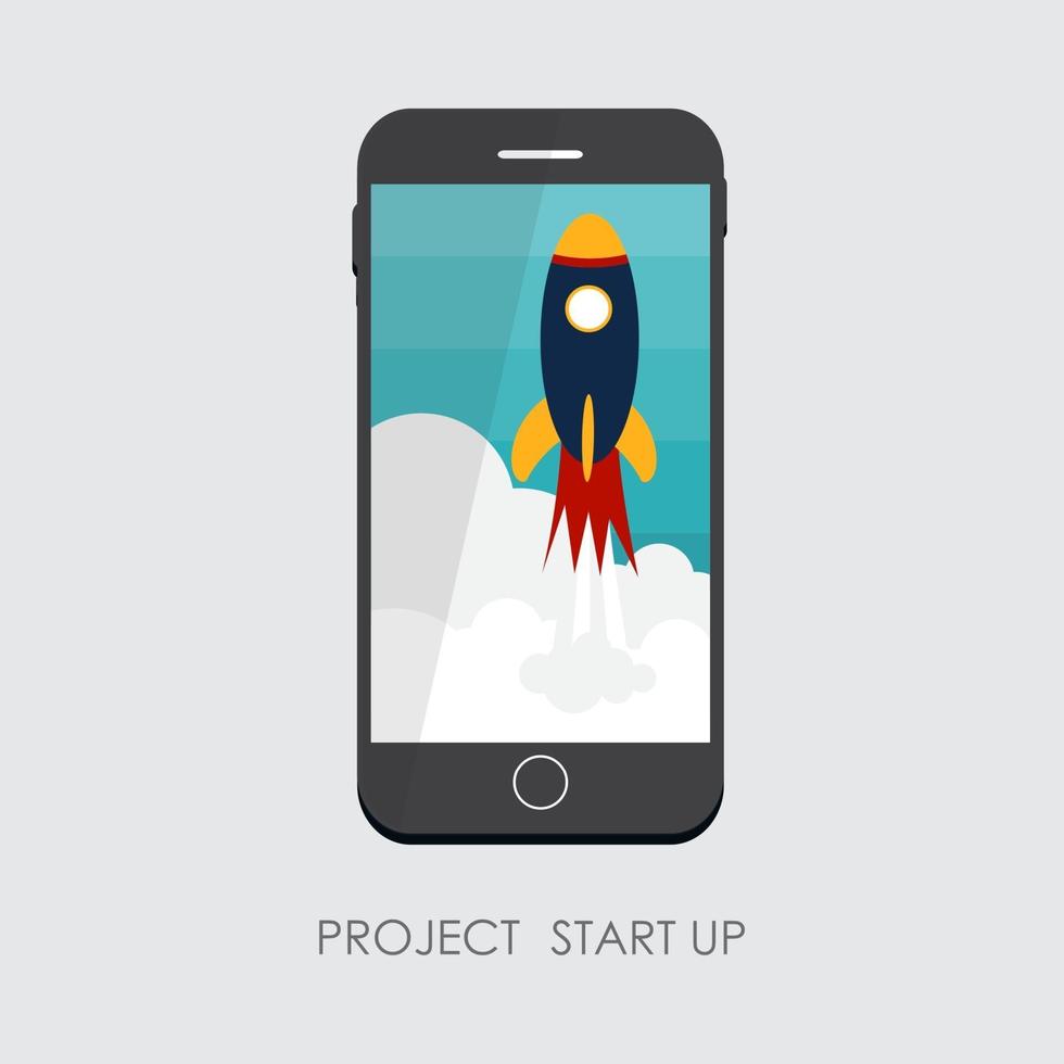 Quick Start Up Flat Concept Vector Illustration EPS10