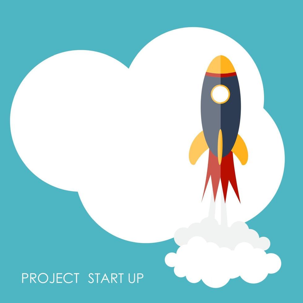 Quick Start Up Flat Concept Vector Illustration EPS10