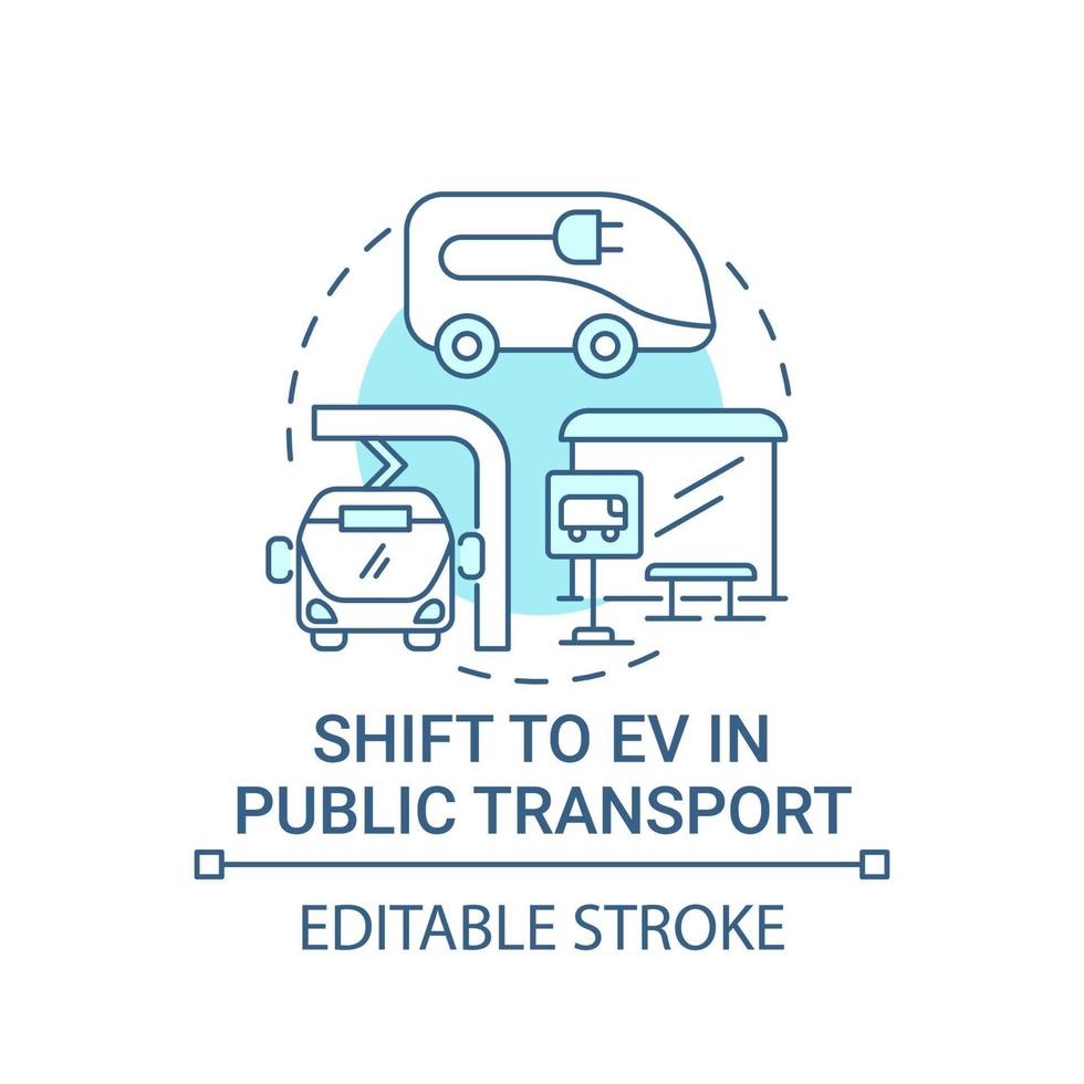 icono del concepto de transporte público eco verde. vector