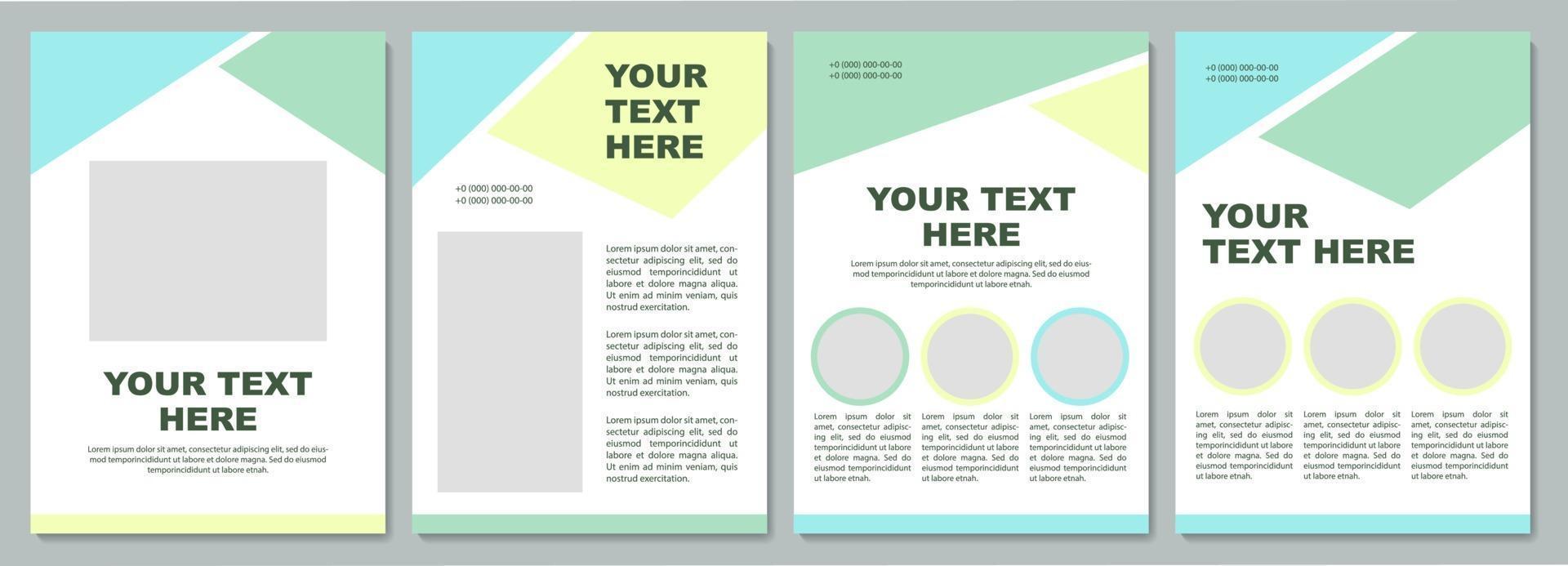 Business statistic brochure template vector