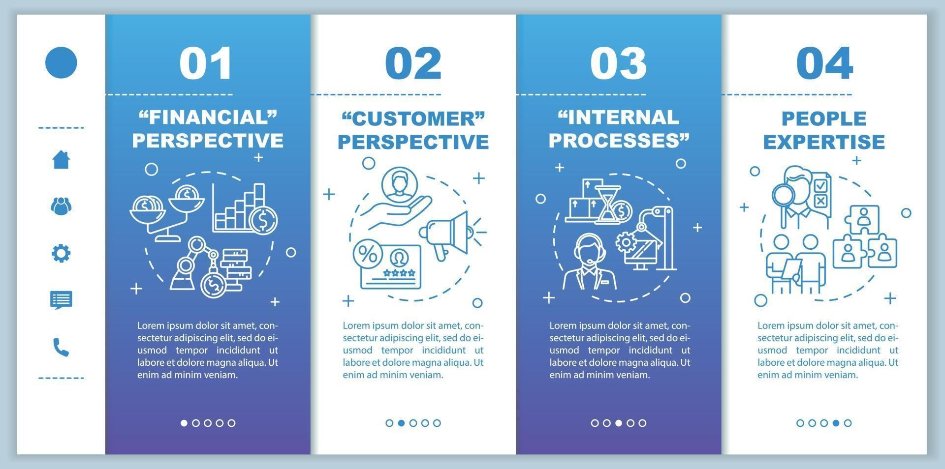 Plantilla de vector de incorporación de perspectivas financieras