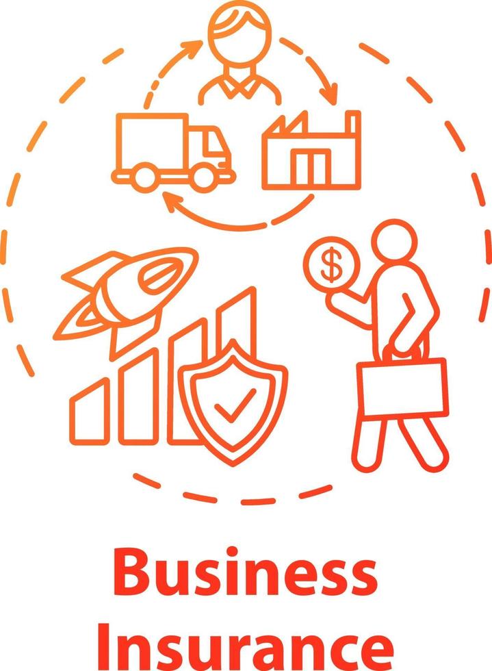 Business insurance concept icon vector