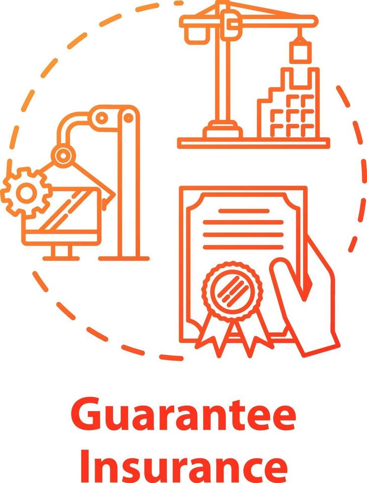 Guarantee insurance concept icon vector