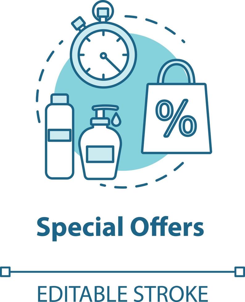 Special offers, discount, mega sale concept icon vector