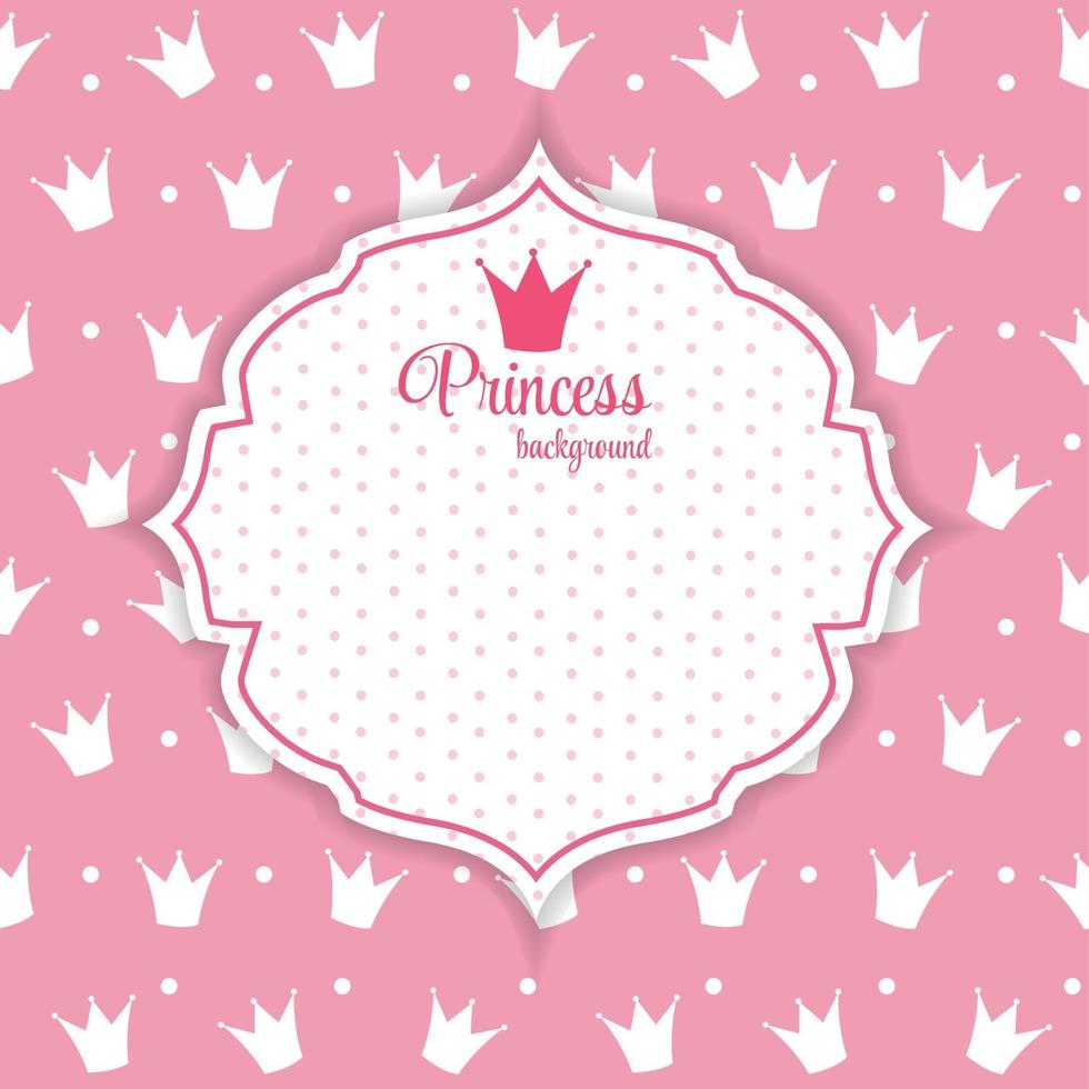 Ilustración de vector de fondo de corona de princesa.