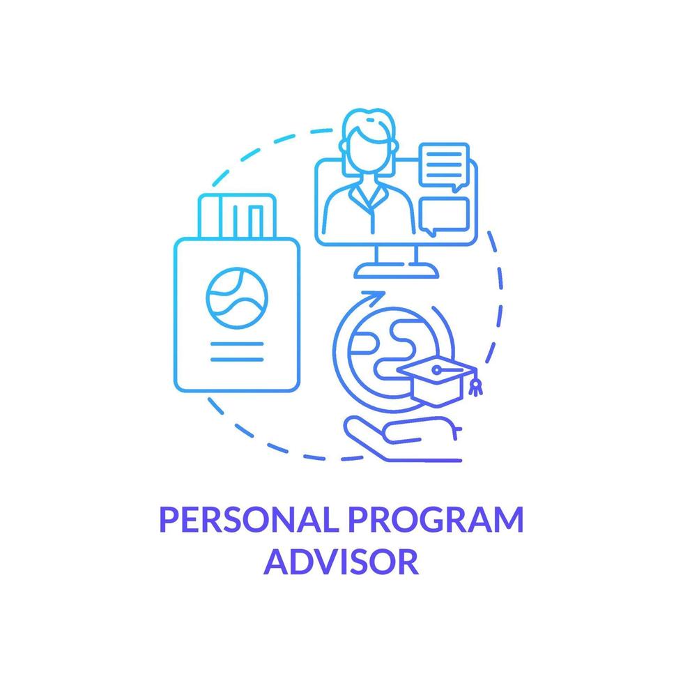 Personal program advisor concept icon vector