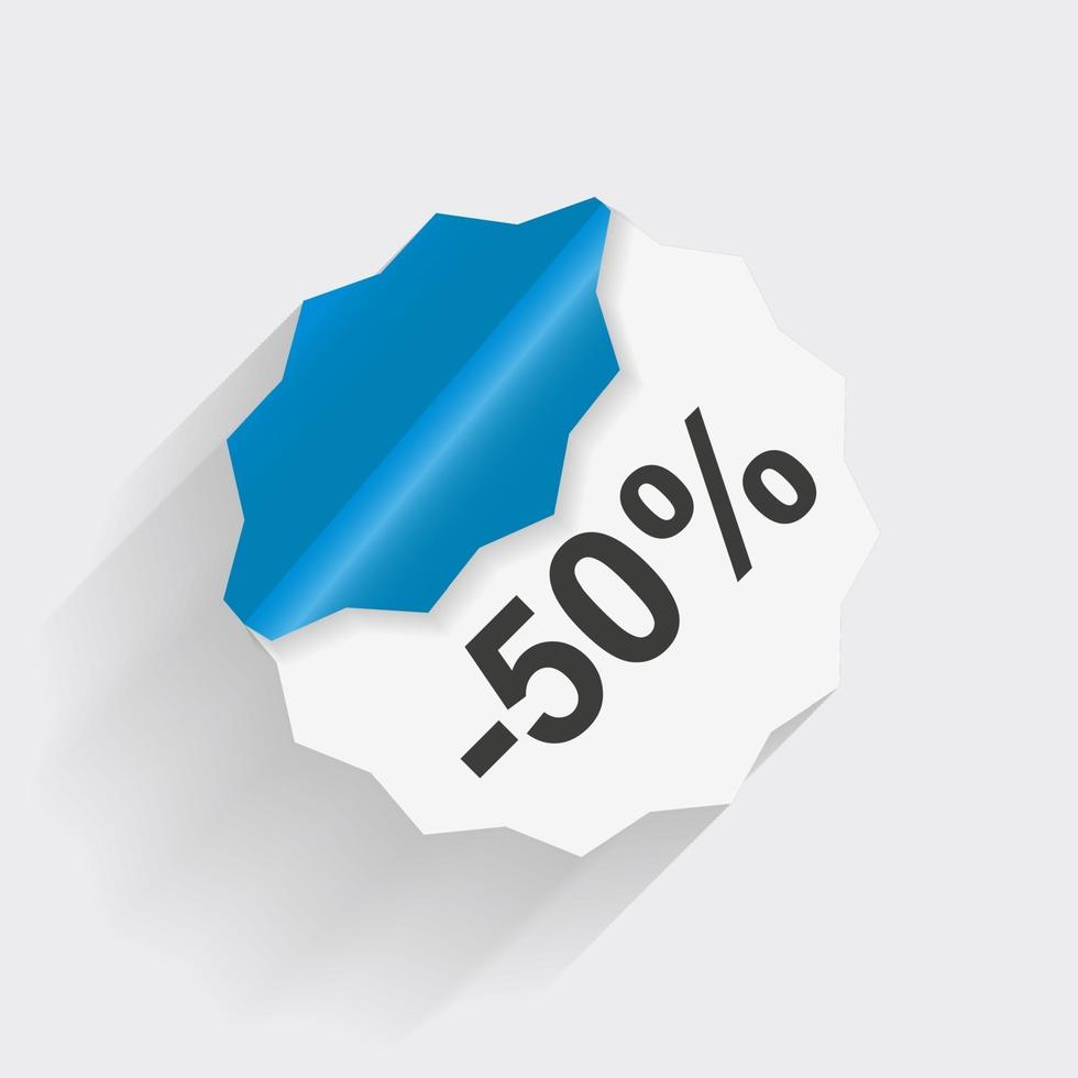 Paper Discount label. vector illustration