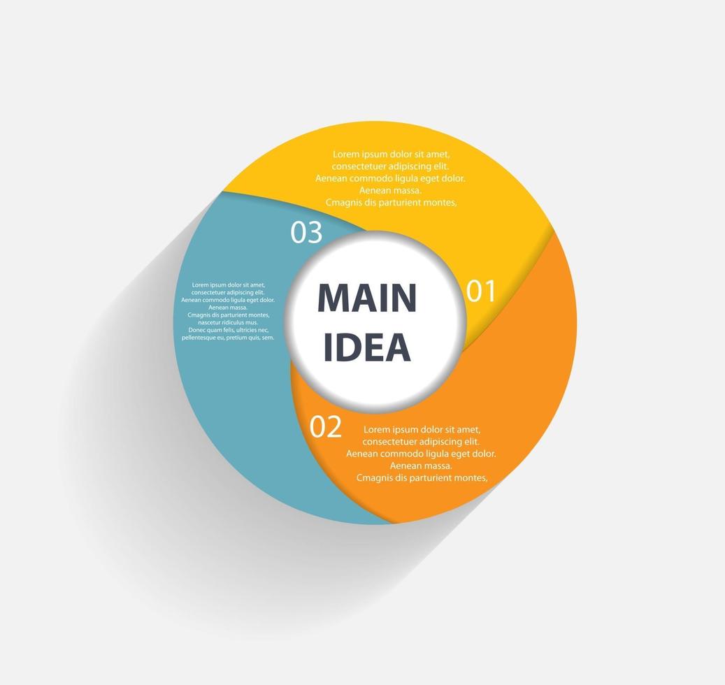 Ilustración de vector de plantilla de negocio de infografía