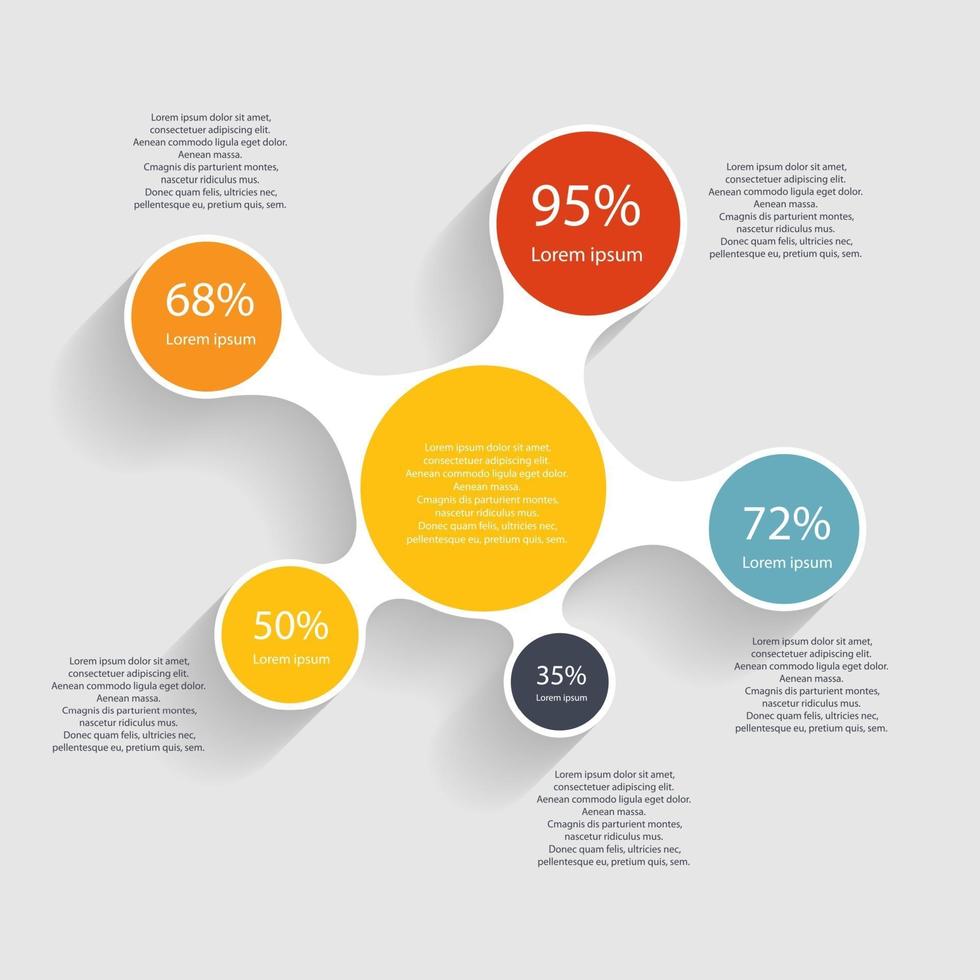 Ilustración de vector de plantilla de negocio de infografía