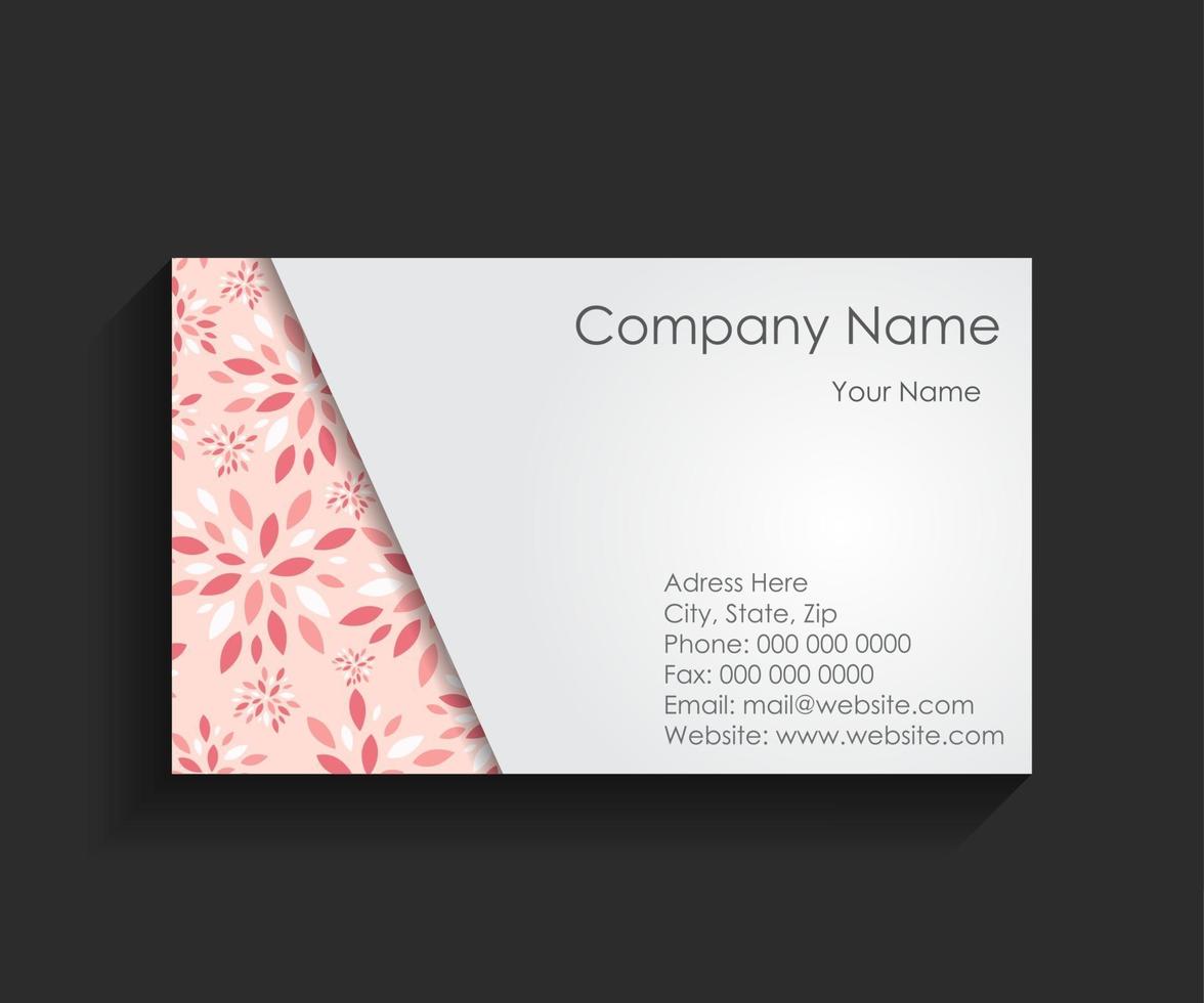 Template for Business Card Vector Illustration