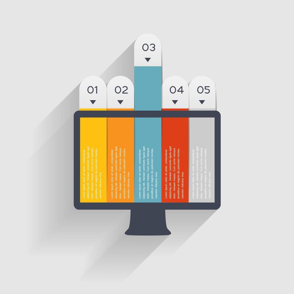 Ilustración de vector de plantilla de negocio de infografía