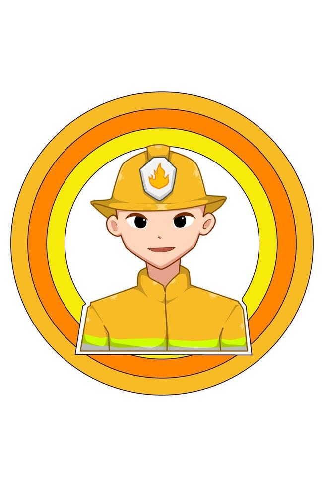 bombero en la ilustración de dibujos animados del día del trabajo 3065892  Vector en Vecteezy