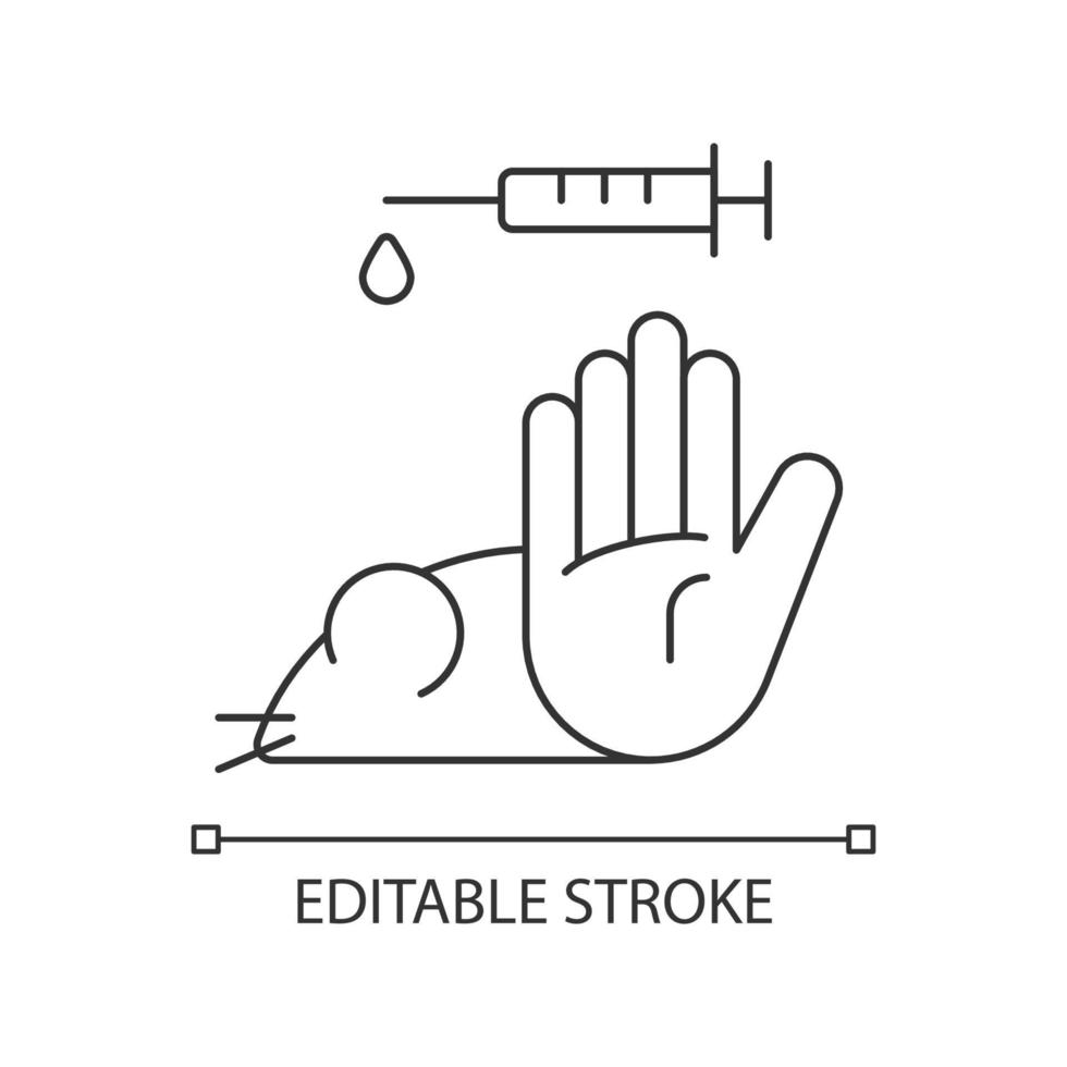 No mice testing linear icon vector