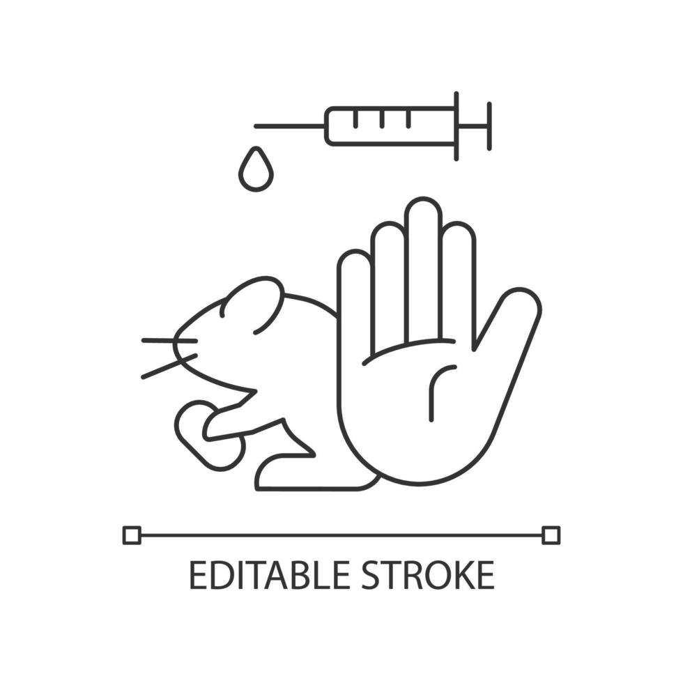 No hamster testing linear icon vector