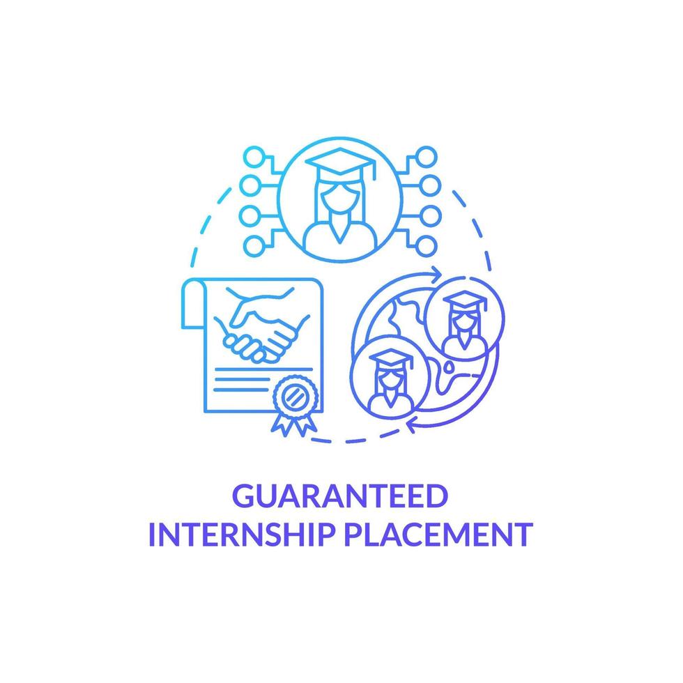 Guaranteed internship placement concept icon vector