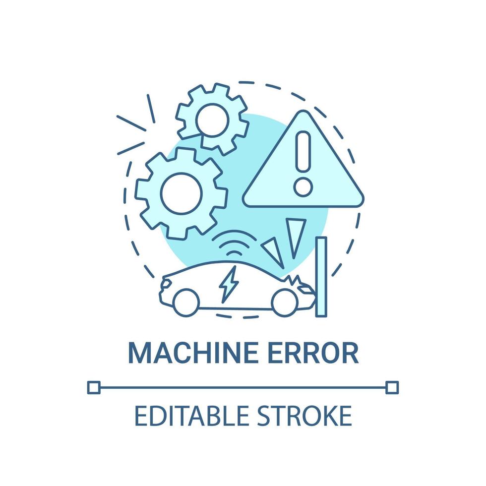 icono de concepto de error de máquina. vector