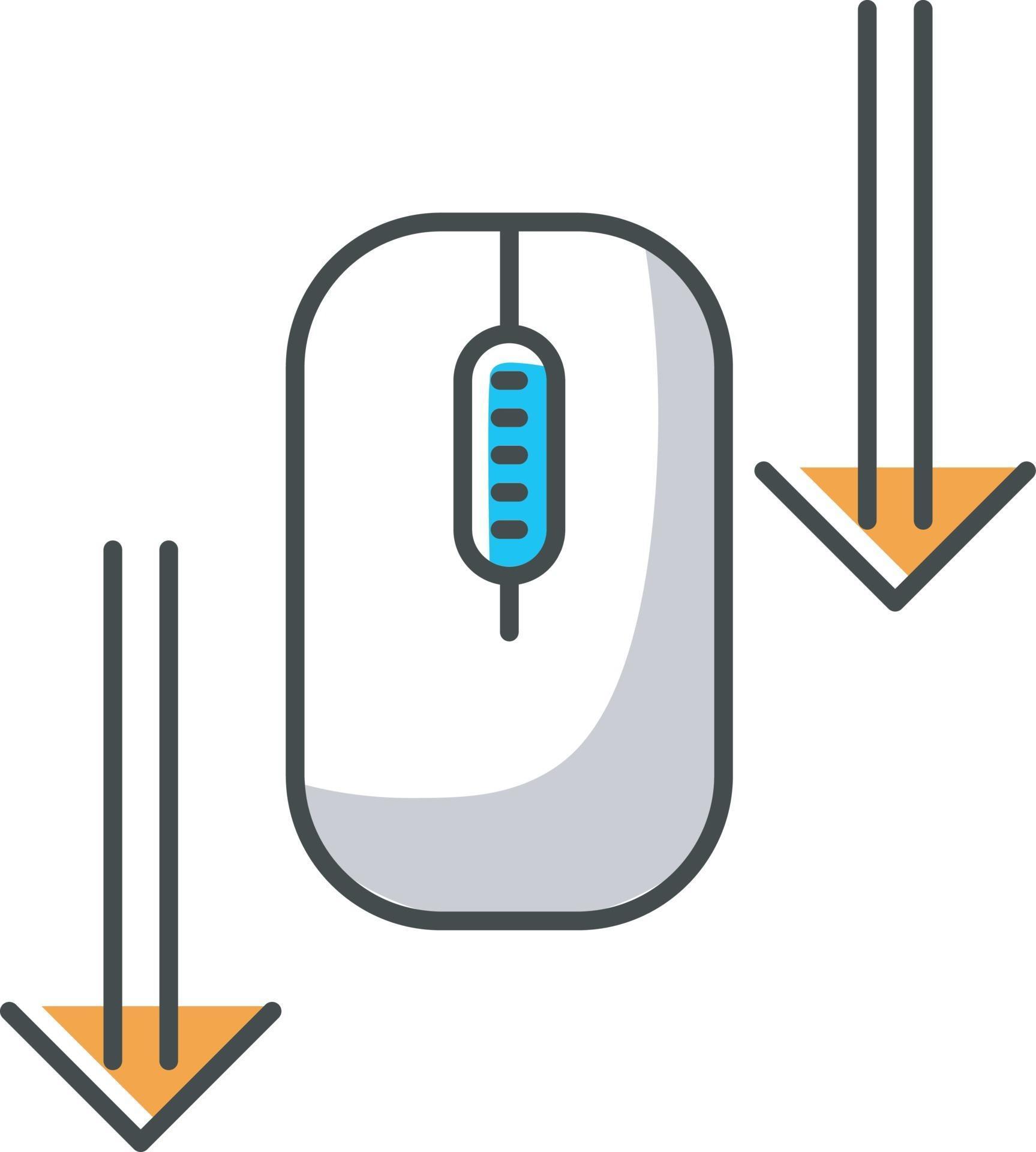 Scroll down mouse white RGB color icon 3066135 Vector Art at Vecteezy