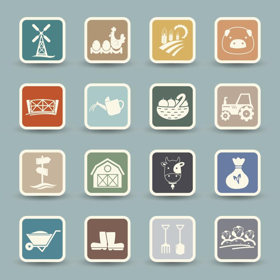 Farm Icons set illustration vector