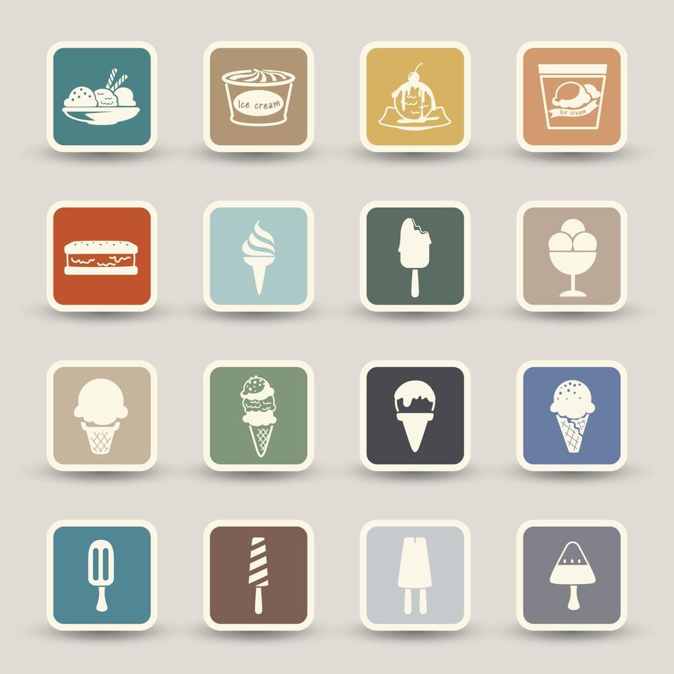 Ice Cream icon set illustration vector