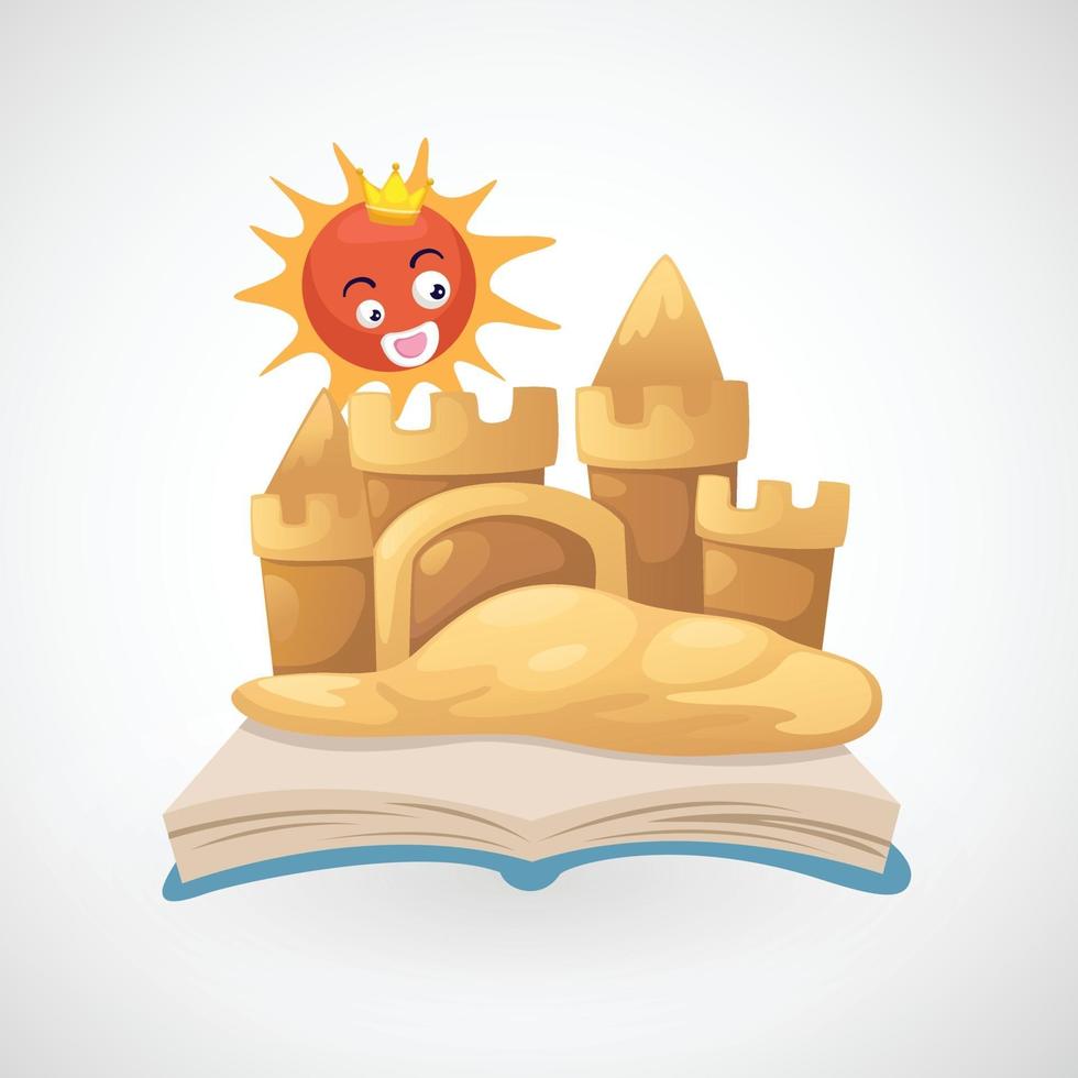 Illustration of isolated sand castle vector