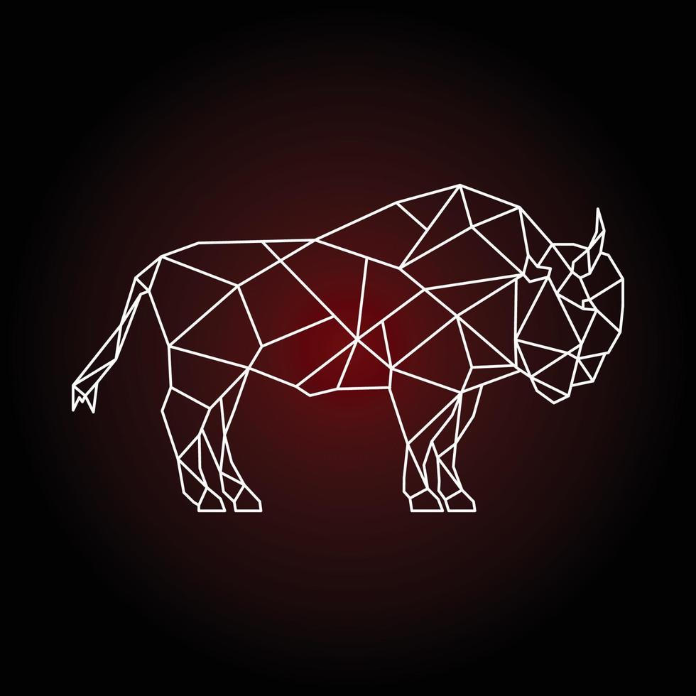 Vector geometric buffalo print.