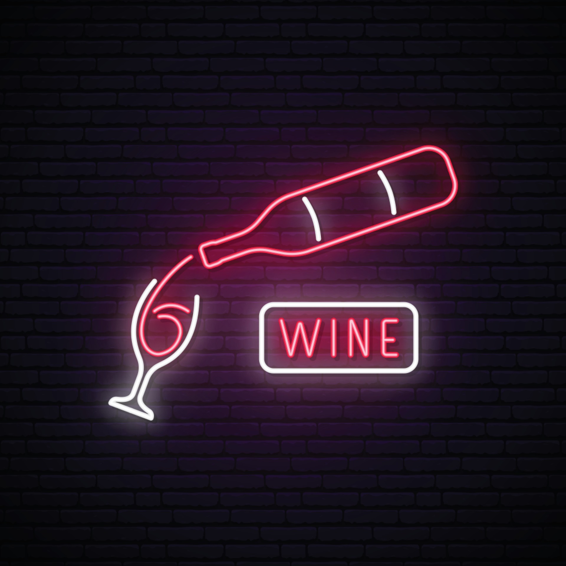 letrero de vino de neón. 3066324 Vector en Vecteezy