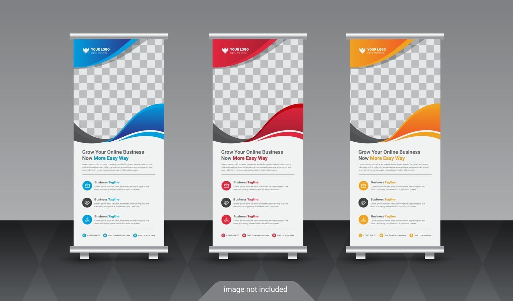 Business rollup banners for marketing vector