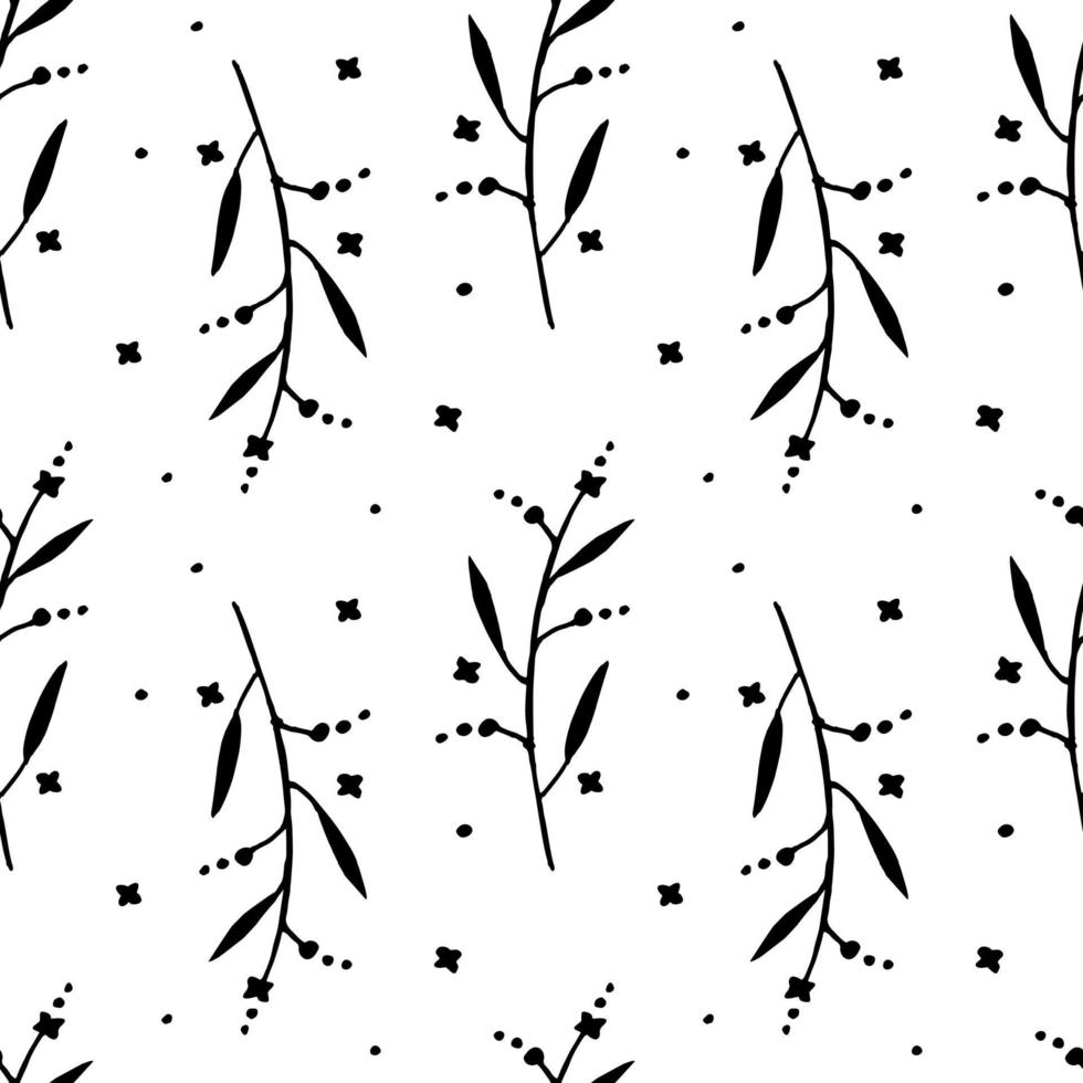 branch with leaves seamless background for printing on fabric vector