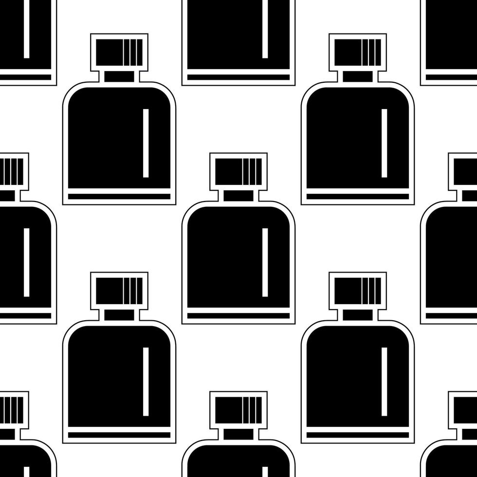 whiskey bottle seamless pattern black and white vector