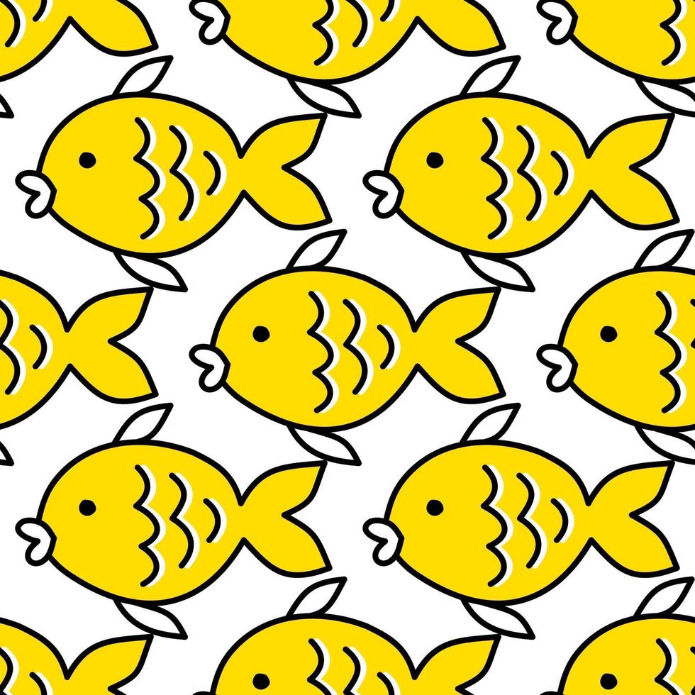 goldfish seamless colored background vector